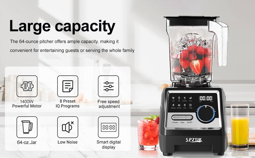 SPZTJK Professional Blender,Kitchen for Blender 68oz BPA Free 2 Containers Countertop Blenders, achine, Ice Crushing&Max.1400Watts/1000Watts Blender and Grinder Combo , Smoothies/Juice/Nuts BUTTER/Food Processor/Kitchen Appliances SPZTJK Professional Blender,Kitchen for Blender 68oz BPA Free 2 Containers Countertop Blenders, achine, Ice Crushing&Max.1400Watts/1000Watts Blender and Grinder Combo , Smoothies/Juice/Nuts BUTTER/Food Processor/Kitchen Appliances