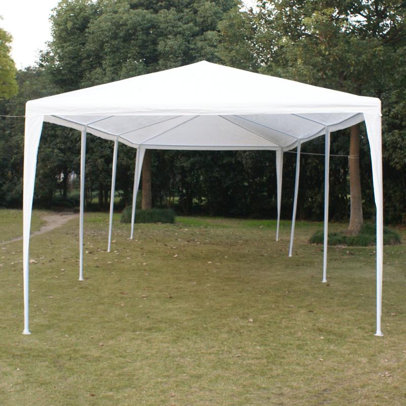 Toldo de patio con estructura de acero de varios tamaños - Toldo de sombra para exteriores para fiestas y bodas, opciones de 10'x30', 20' y 10', paredes desmontables, protección UV, incluye herrajes, refugio para exteriores, rectangular, summervibes