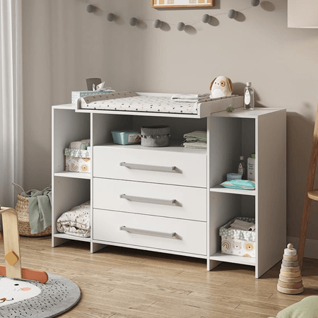 Comoda Cambiador de Bebe Premium Armado Blanco Muebles