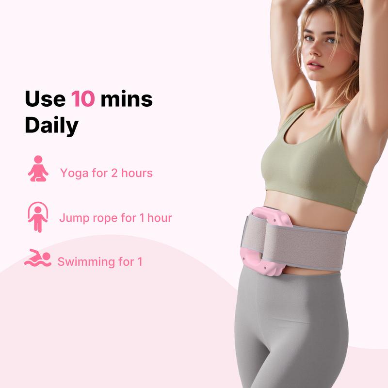 Vibrador portátil inalámbrico Merach para todo el cuerpo: 6 niveles de velocidad, masajeador percusivo de tejido profundo para aliviar los músculos del cuello y los hombros, ideal para la relajación. Diseño en rosa y gris.