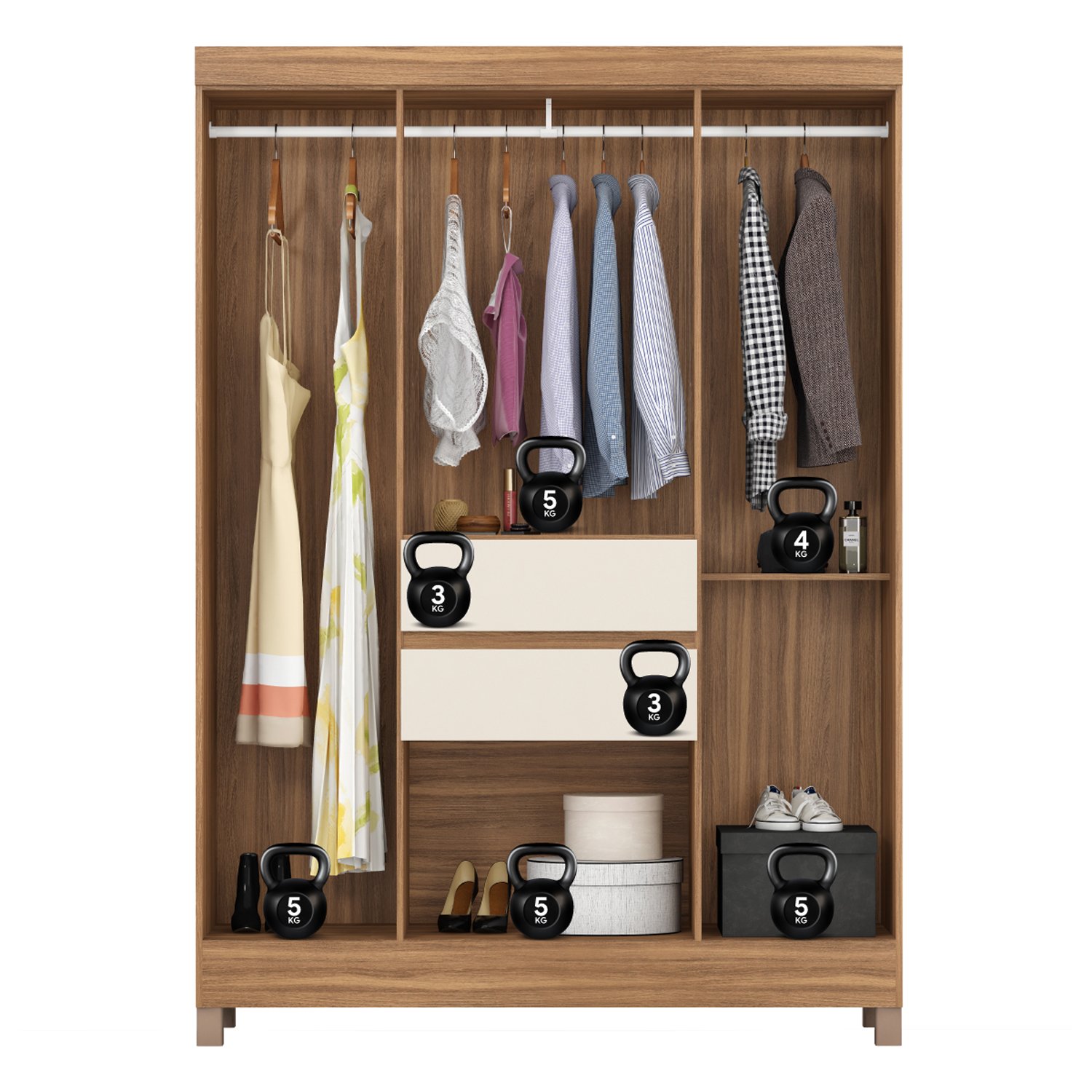 Ropero  6 Puertas 2 Cajones