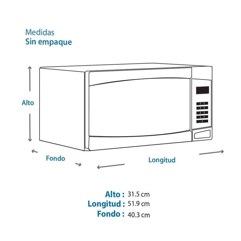 Horno de Microondas  1.4 Pies Cúbicos Acero Inox