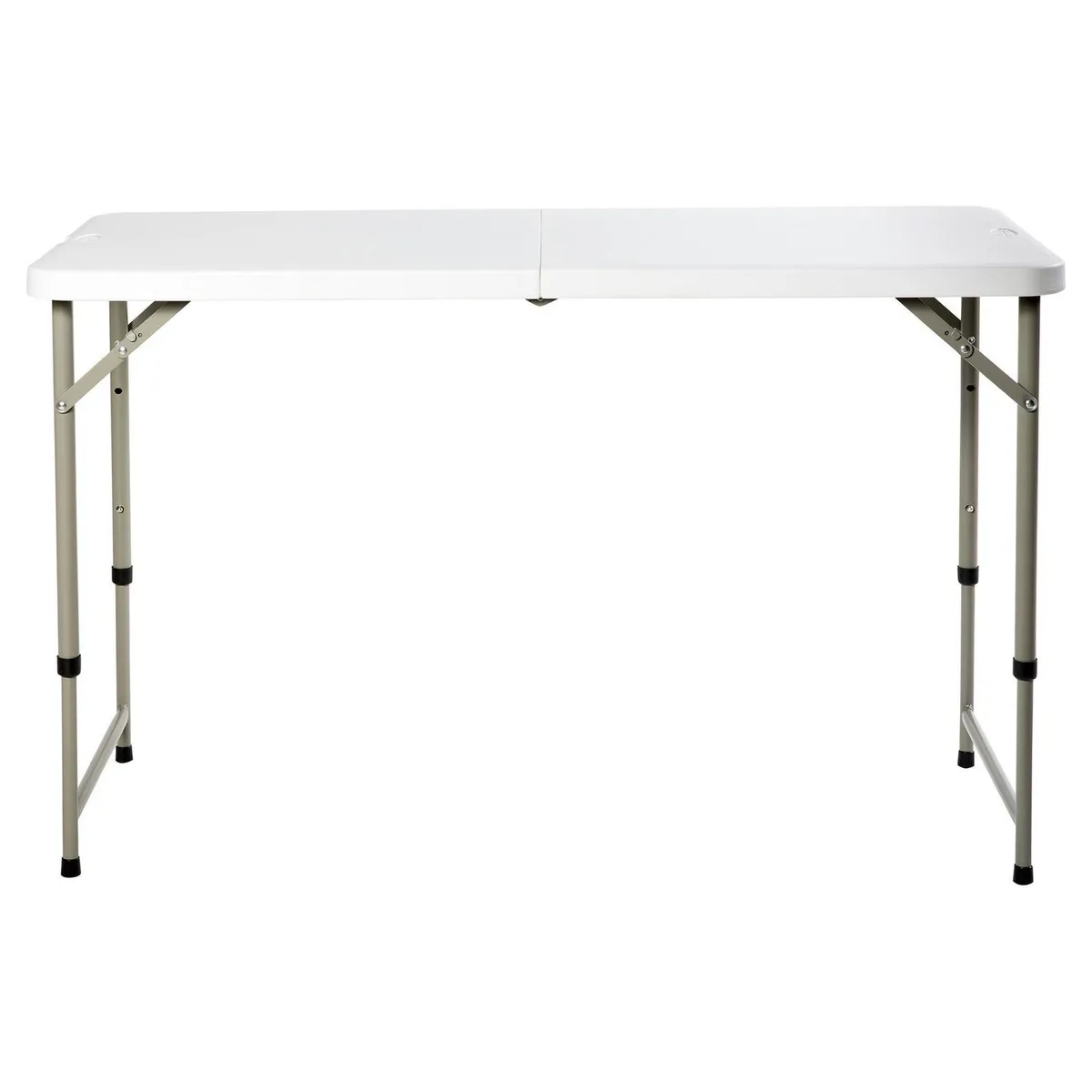 Mesa Plegable Tipo Maleta Altura Regulable Rectangular 120 cm Blanco*3