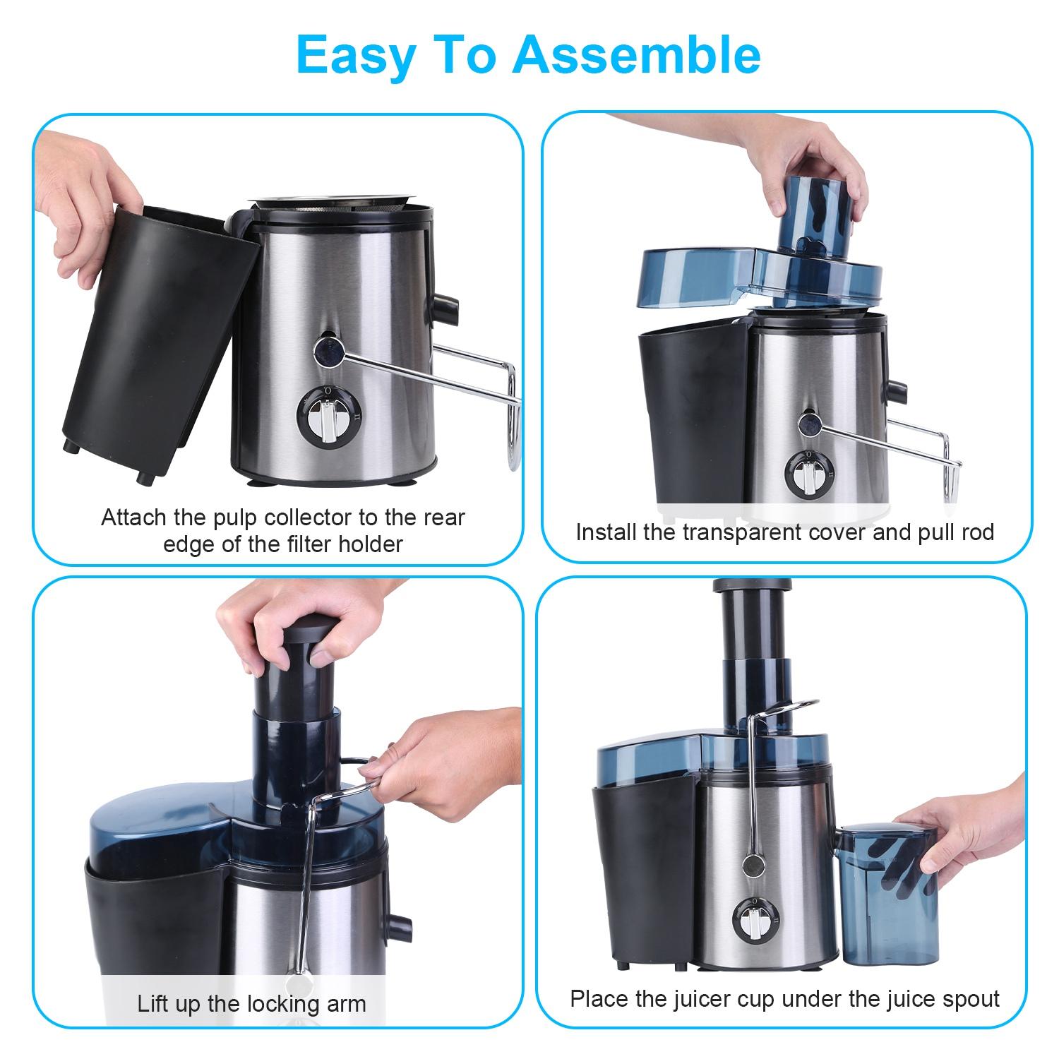 Boyuevi-3" Feed Chute for Whole Fruits and Veg ,800W Home Use Multi-function Electric Juicer with , Centrifugal Juicer with 30 oz. Juice Jug, Easy to Clean,BPA-Free   blender