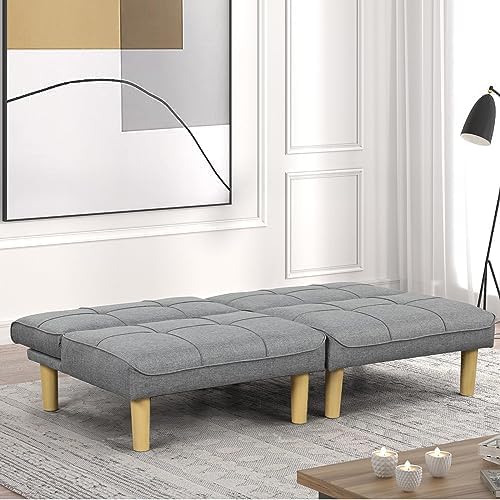 ! Sólo MXN$600 hoy KAIRUITUCH - Sofá cama convertible 3 en 1 para cama individual, sofá de futón con respaldo plegable ajustable, 2 piezas, futón pequeño para sala de estar, departamento