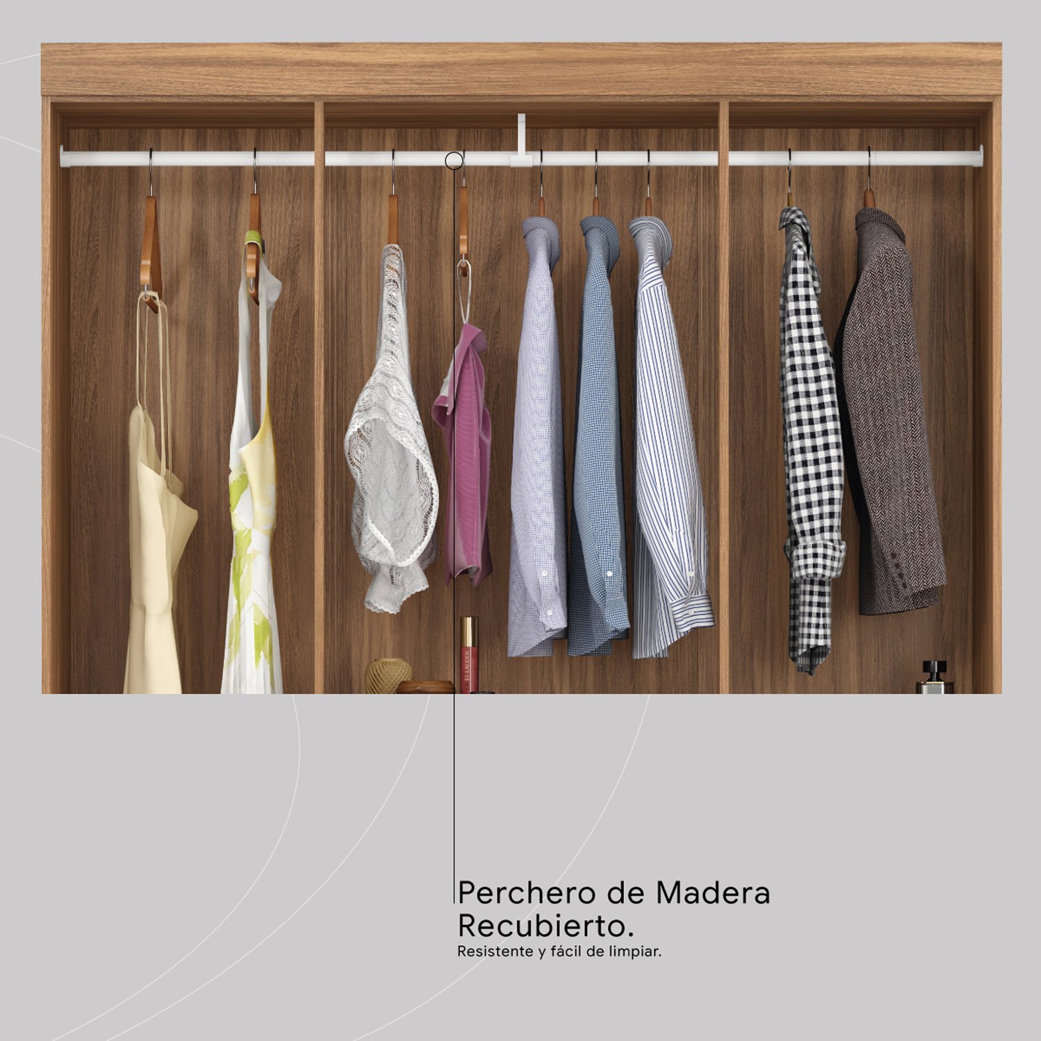 Ropero  6 Puertas 2 Cajones