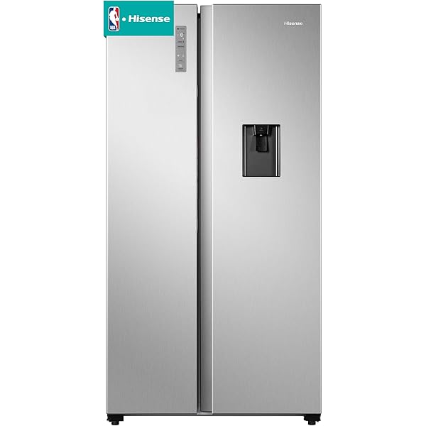 Refrigerador Side by Side, con dispensador de agua, gran capacidad, función Total No Frost, apariencia de acero inoxidable (91.0 x 178.6 x 64.3cm), de 519L (~19 pies), Gris