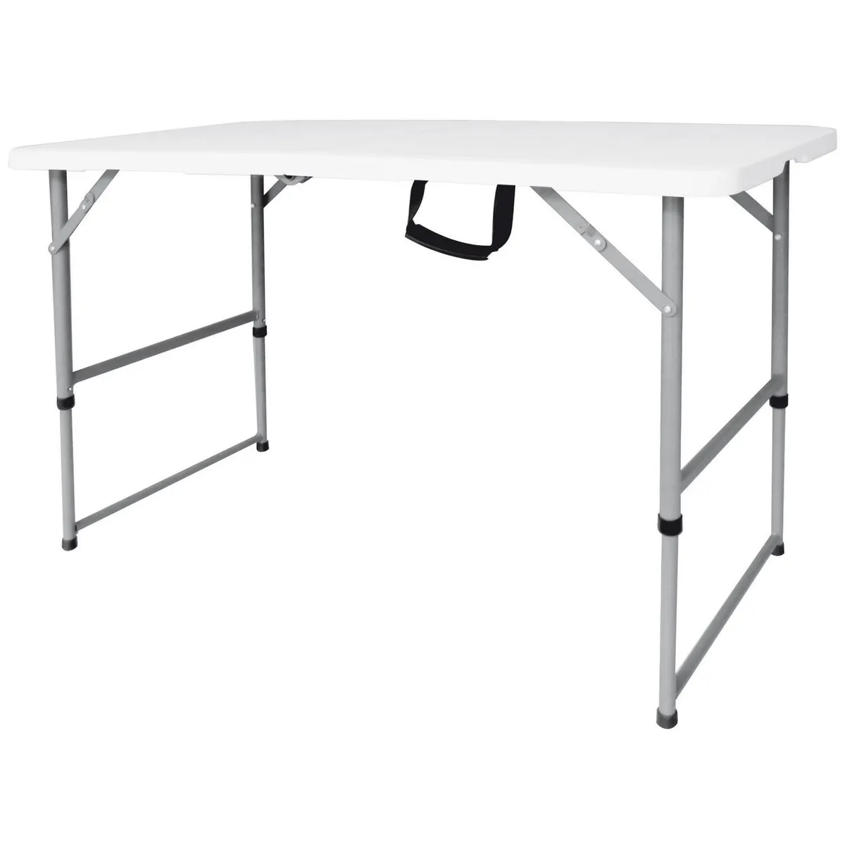 Mesa Plegable Tipo Maleta Altura Regulable Rectangular 120 cm Blanco*3