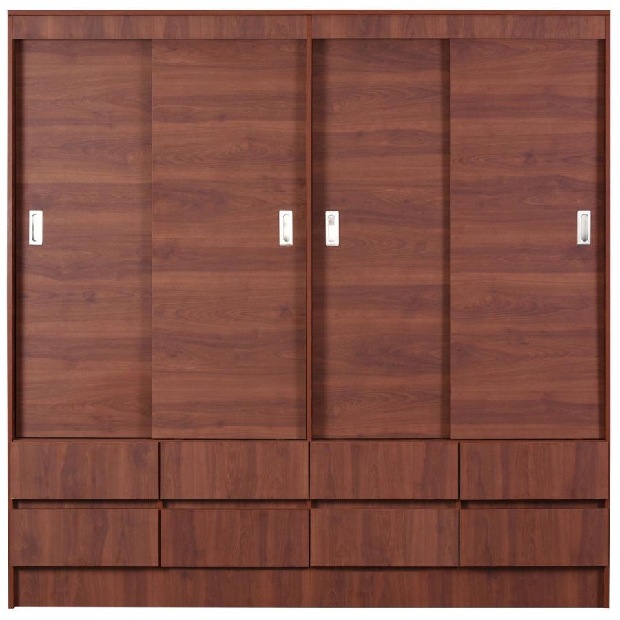 Clóset Maule 4 Puerta(s) 2 Repisa(s) 180x180x51 cm Cerezo