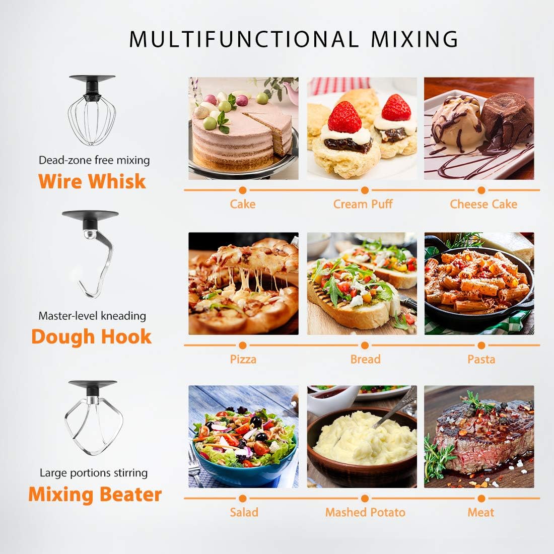 Batidora de pie multifuncional 3 en 1