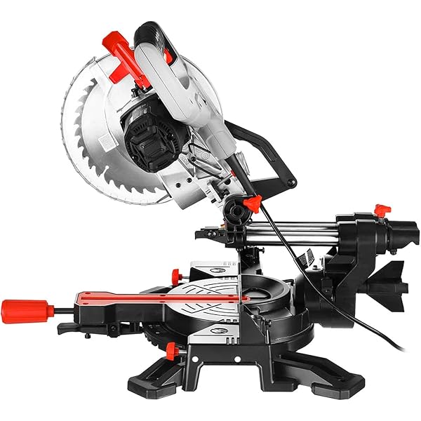 Premium Sierra De Inglete Telescopica 10'' Con Laser Negro 11566