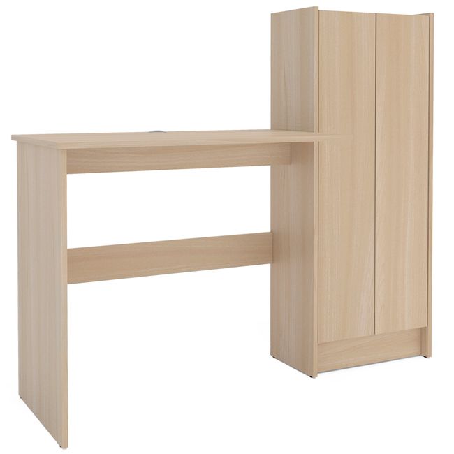 Escritorio  Con Armario Castaño