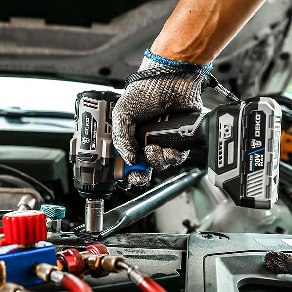 Kit combinado de taladro inalámbrico: taladro de impacto sin escobillas de 20 V máx. y llave de impacto Juego de herramientas eléctricas inalámbricas