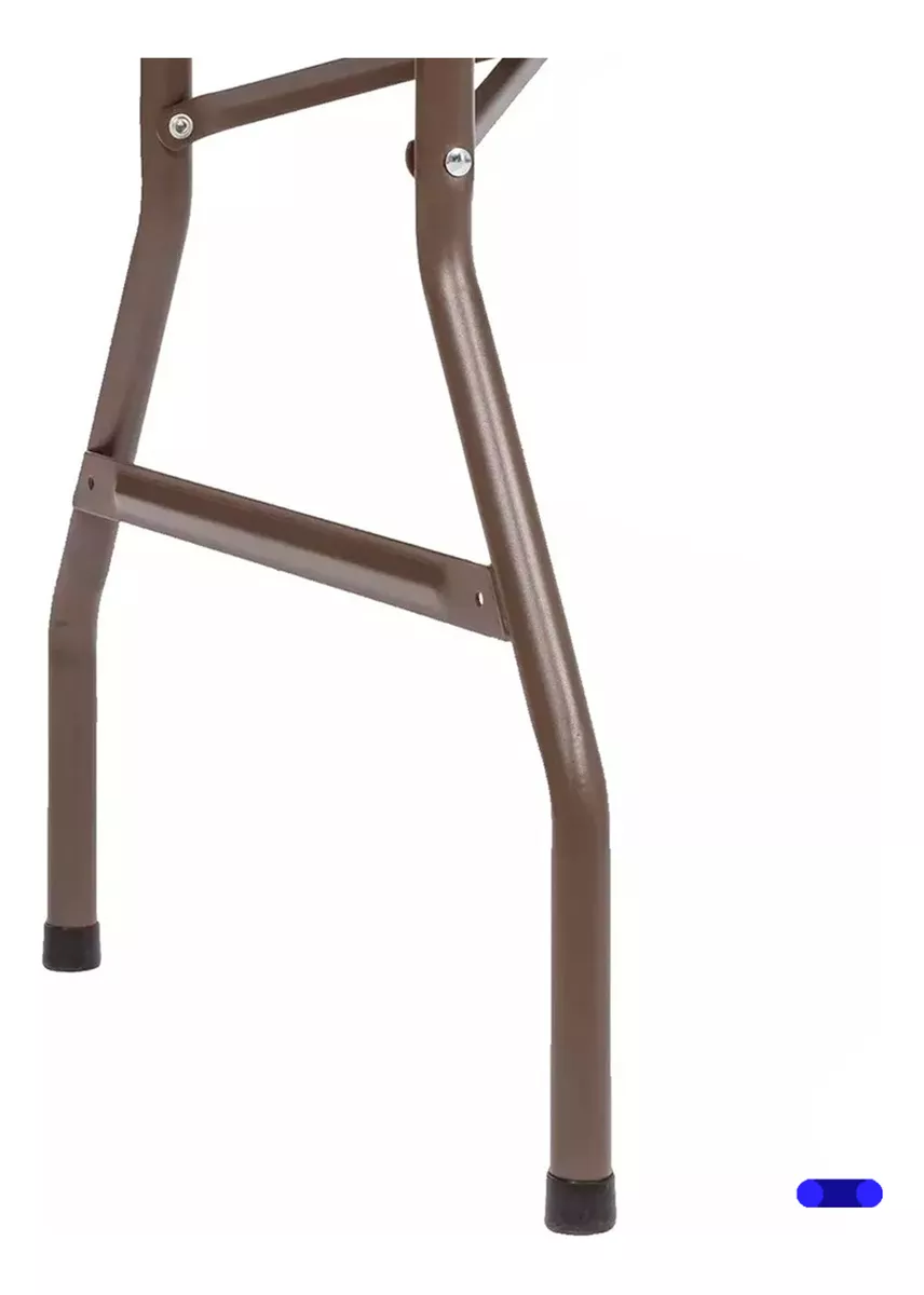 Mesa Plegable De Plástico 1.80 Metros Rattan Z - T9728 Color Marrón