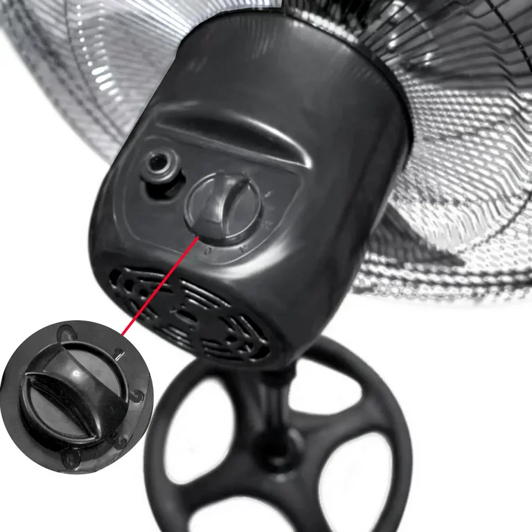 Ventilador  metálico 3 en 1 Gutstark Pedestal 18 base soporte 1,3 mt