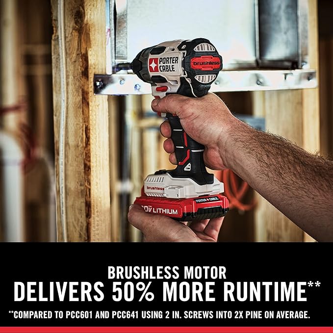 20 V MAX taladro inalámbrico y destornillador de impacto, kit combinado de herramientas eléctricas con 2 baterías y cargador (PCCK619L2)