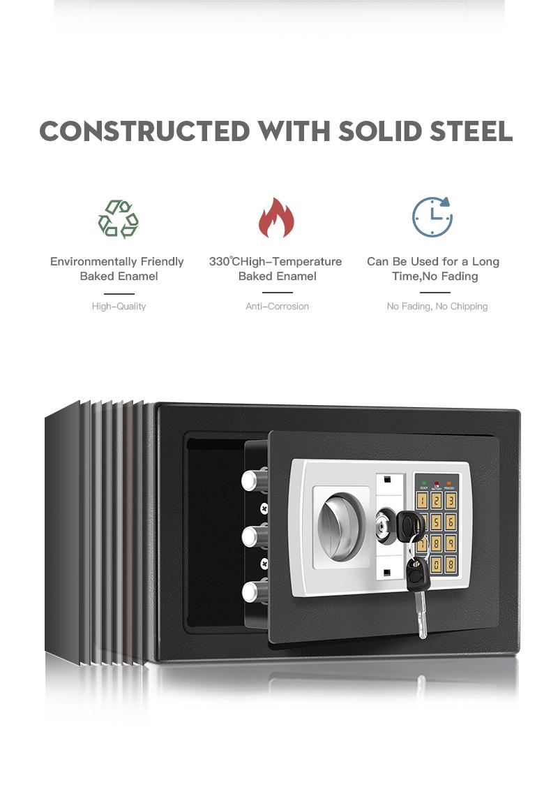 Electronic password Security Box， college dorm saferroomhome ，safe,storage,box office savings, anti-theft safes Mechanical safe box for money key lockbox safebox &mdash;&mdash;No batteries were provided
