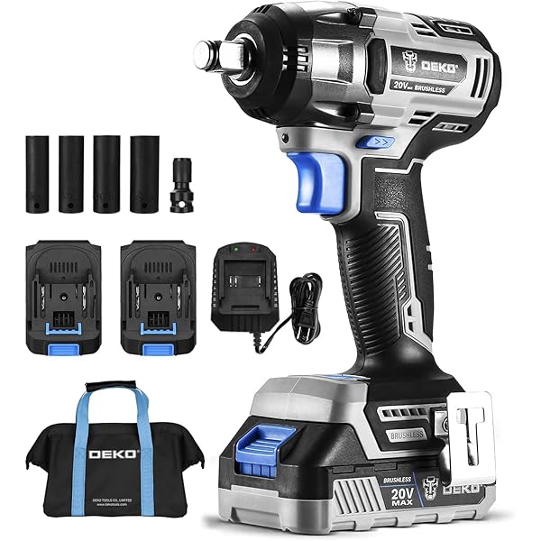 Kit combinado de taladro inalámbrico: taladro de impacto sin escobillas de 20 V máx. y llave de impacto Juego de herramientas eléctricas inalámbricas