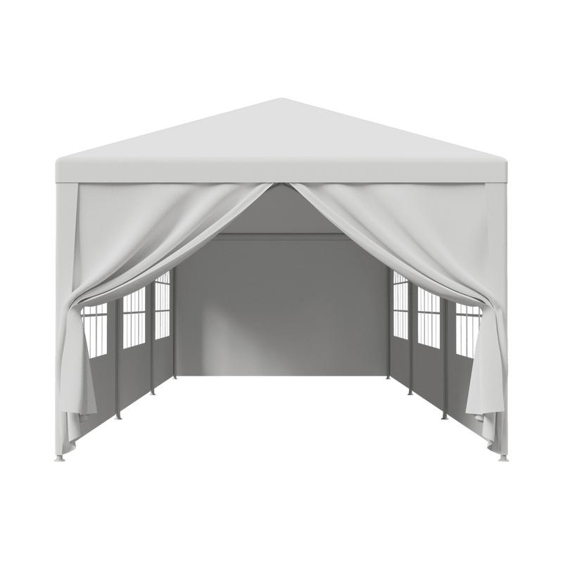 Toldo de patio con estructura de acero de varios tamaños - Toldo de sombra para exteriores para fiestas y bodas, opciones de 10'x30', 20' y 10', paredes desmontables, protección UV, incluye herrajes, refugio para exteriores, rectangular, summervibes