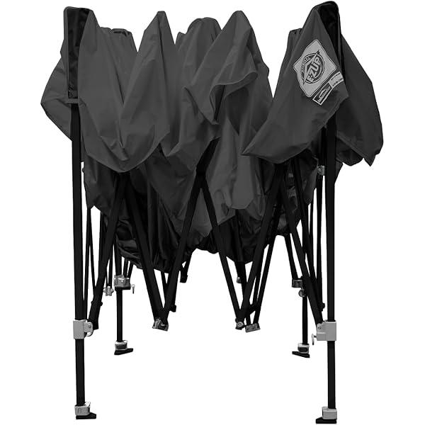 Toldo de Refugio instantáneo, 10 x 10 pies, Bolsa de Rodillo y Juego de 4 Pinchos, Pizarra Blanca Blanco pizarra Toldo de refugio