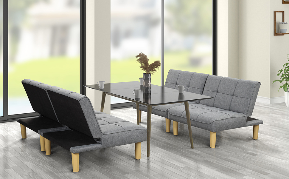 Silla tapizada lateral de esquina 