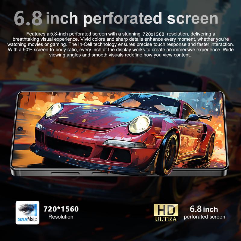 Smartphone desbloqueado, equipado con lápiz óptico, pantalla de 6,8 pulgadas, doble SIM con doble modo de espera, procesador de ocho núcleos, cámara de 16 MP, 4 GB de RAM, 32 GB de almacenamiento, ampliable adicionalmente hasta 128 GB.