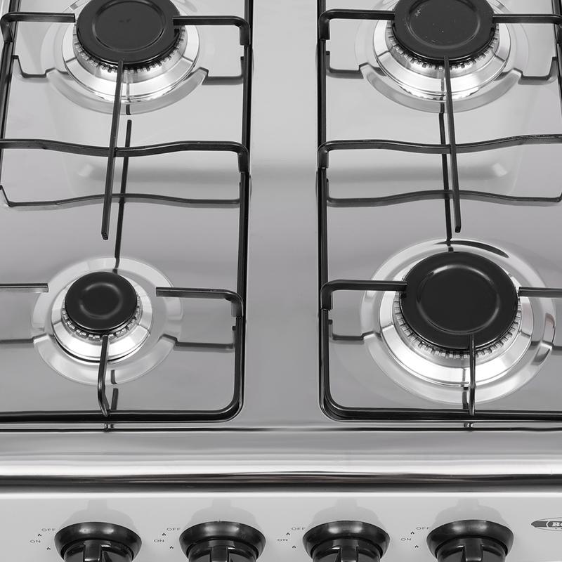Estufa de gas independiente de 4 quemadores, compatible con gas natural y gas licuado de petróleo (GN/GLP), portátil para exteriores, camping, con encendido manual de 4 perillas, ideal para viajes en autocaravana, preparación para emergencias y uso famili
