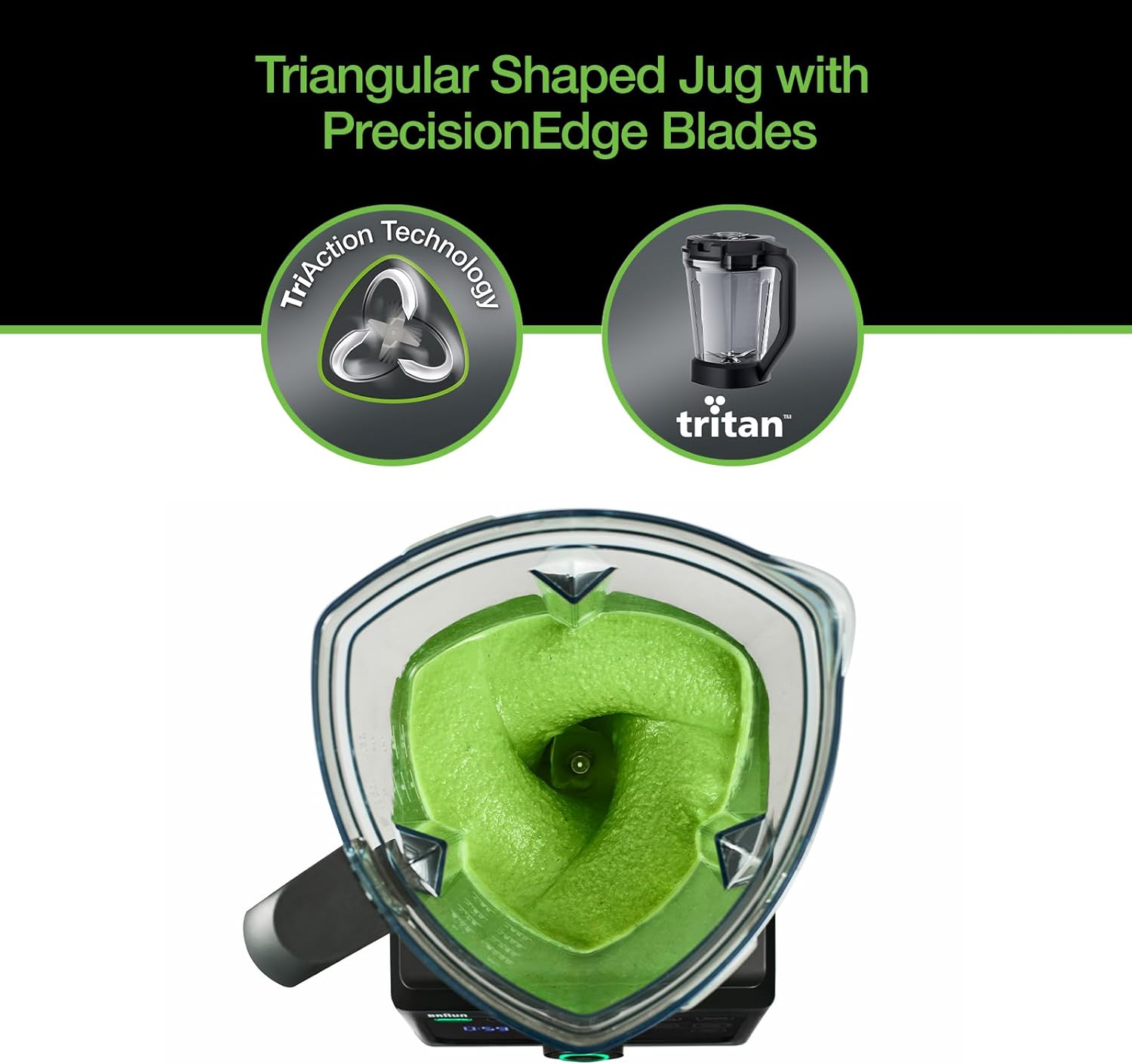 Batidora de potencia con negro