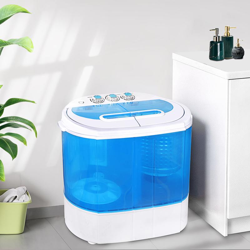 Lavadora-secadora semiautomática portátil compacta - Capacidad de 4.5 kg (9.9 lbs) Lavadora de carga superior con lavadora, centrifugadora, bomba de drenaje por gravedad, ligera para apartamentos