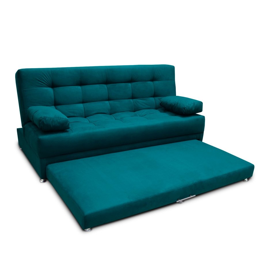 Sofa cama  tela turquesa