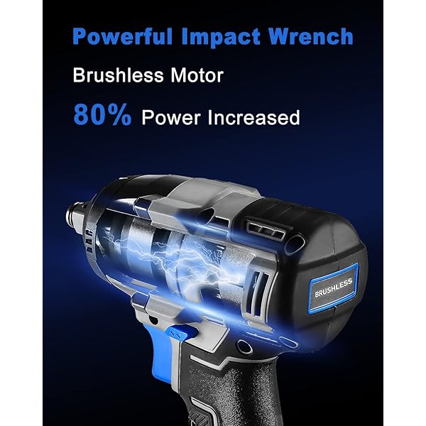 Kit combinado de taladro inalámbrico: taladro de impacto sin escobillas de 20 V máx. y llave de impacto Juego de herramientas eléctricas inalámbricas