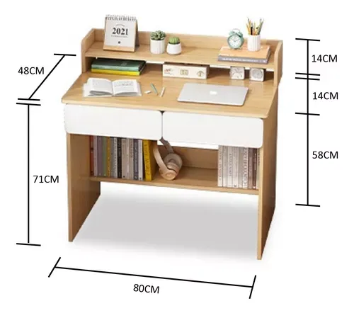 Tocador Minimalista, Escritorio De Oficina En Casa 2 Cajones