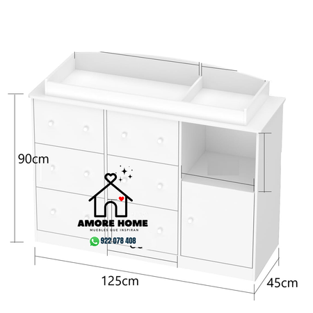 Comoda Cambiador Bebe 2en1 Nora Blanco Más páginas de inicio