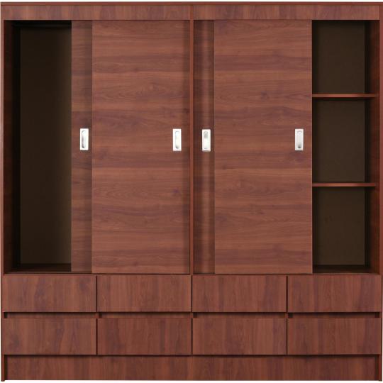 Clóset Maule 4 Puerta(s) 2 Repisa(s) 180x180x51 cm Cerezo
