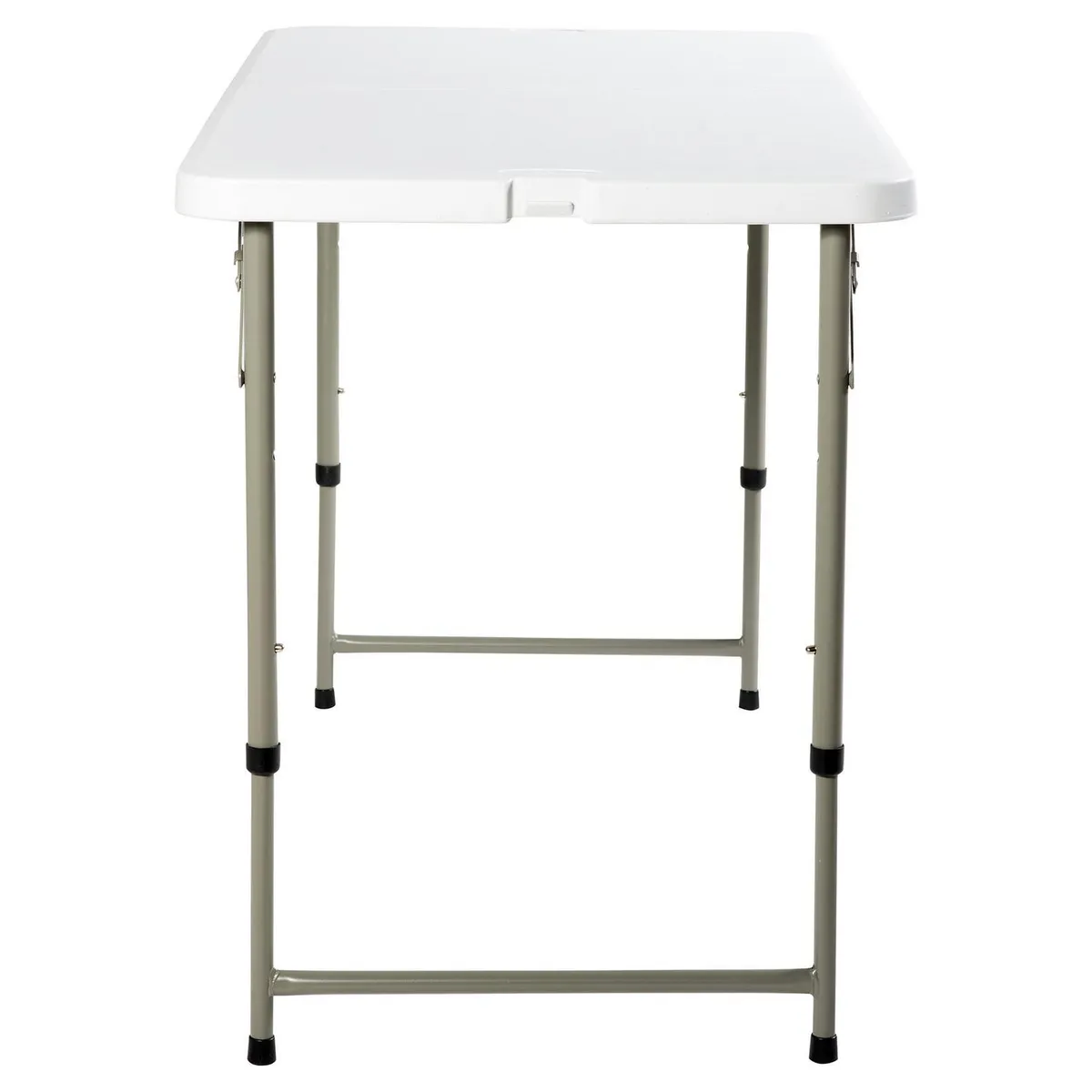 Mesa Plegable Tipo Maleta Altura Regulable Rectangular 120 cm Blanco*3