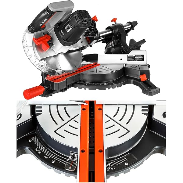 Premium Sierra De Inglete Telescopica 10'' Con Laser Negro 11566