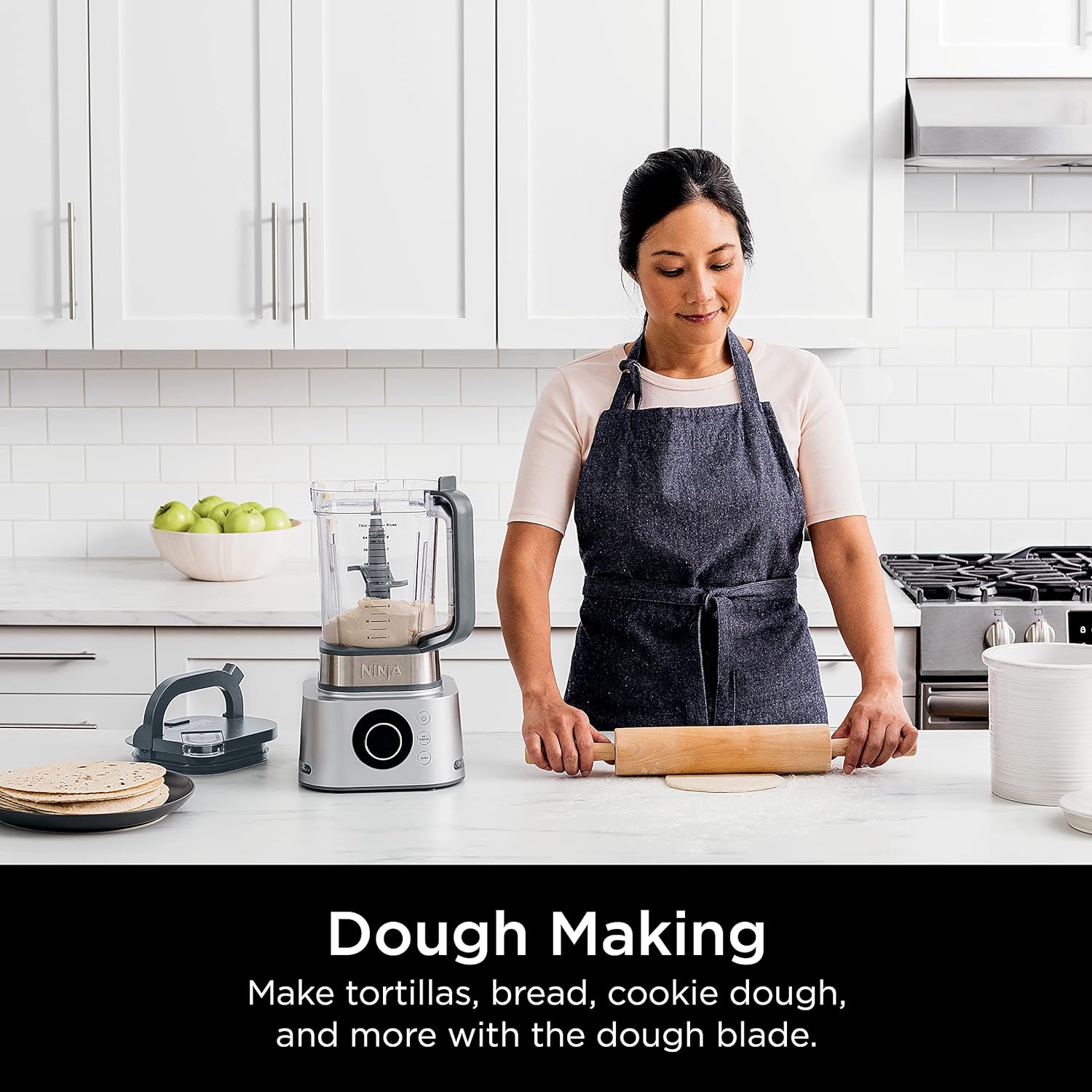 SS401 Foodi Power Blender Ultimate System con jarra de mezcla y procesamiento de alimentos de 70 onzas, fabricante de cuencos XL y extractor de nutrientes* y 7 funciones, color plateado