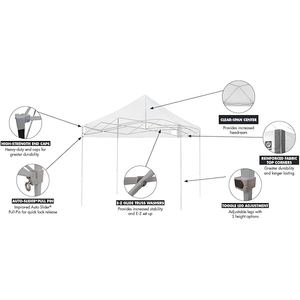 Toldo de Refugio instantáneo, 10 x 10 pies, Bolsa de Rodillo y Juego de 4 Pinchos, Pizarra Blanca Blanco pizarra Toldo de refugio