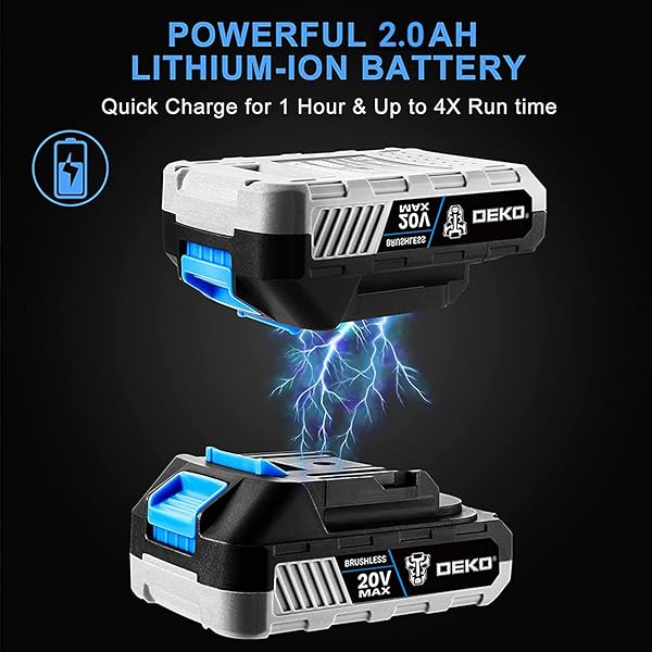 Kit combinado de taladro inalámbrico: taladro de impacto sin escobillas de 20 V máx. y llave de impacto Juego de herramientas eléctricas inalámbricas