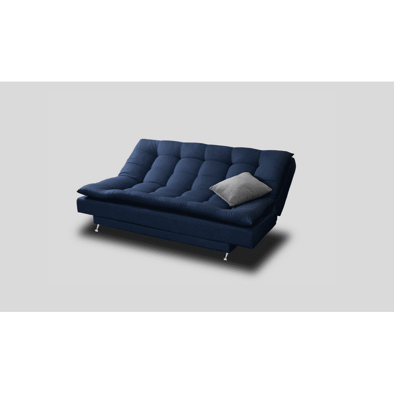 Sofá Cama Carmen Azul Denim M & E MUEBLES Matrimonial 3 Posiciones-taza