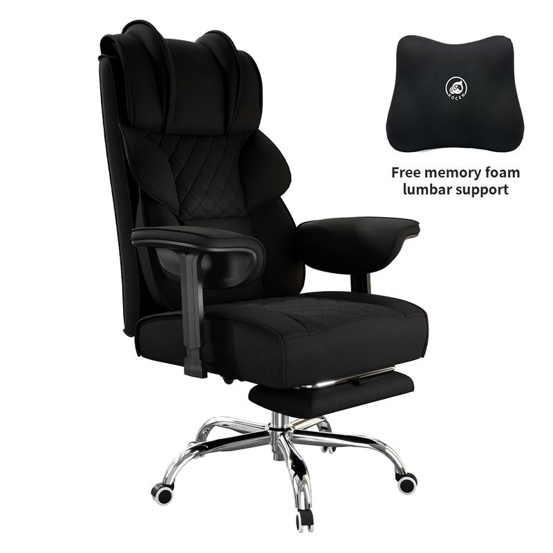 [Oferta relámpago de hoy] Silla de oficina grande y alta, silla de escritorio con reposabrazos suaves y ajustables, silla ergonómica para juegos con respaldo alto y soporte lumbar, sillas ejecutivas para computadora con reposapiés KC-5184