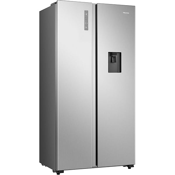 Refrigerador Side by Side, con dispensador de agua, gran capacidad, función Total No Frost, apariencia de acero inoxidable (91.0 x 178.6 x 64.3cm), de 519L (~19 pies), Gris