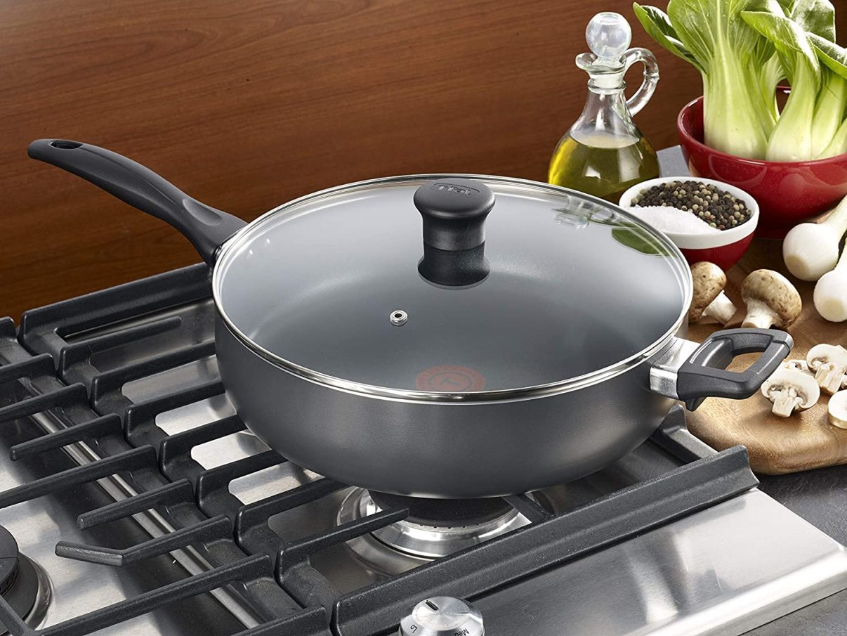 T-fal Everything in Kitchen - Juego de utensilios de cocina aptos para lavaplatos, 20 piezas, color negro