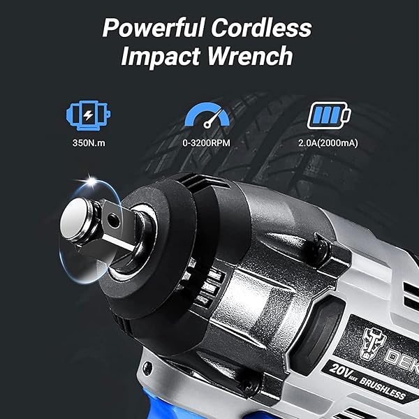 Kit combinado de taladro inalámbrico: taladro de impacto sin escobillas de 20 V máx. y llave de impacto Juego de herramientas eléctricas inalámbricas