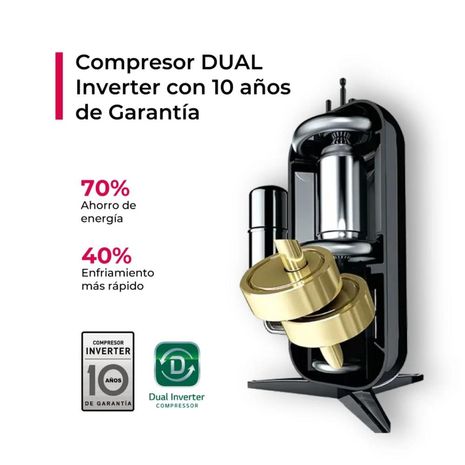 Aire Acondicionado LG Split De 24,000 BTU/h Inverter Frío Solo con Wifi