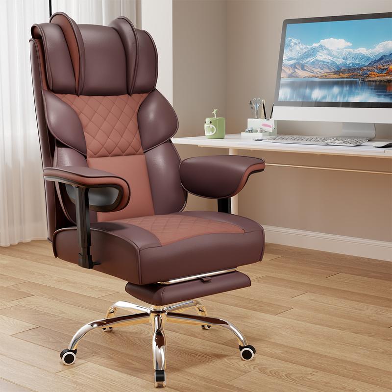[Oferta relámpago de hoy] Silla de oficina grande y alta, silla de escritorio con reposabrazos suaves y ajustables, silla ergonómica para juegos con respaldo alto y soporte lumbar, sillas ejecutivas para computadora con reposapiés KC-5184