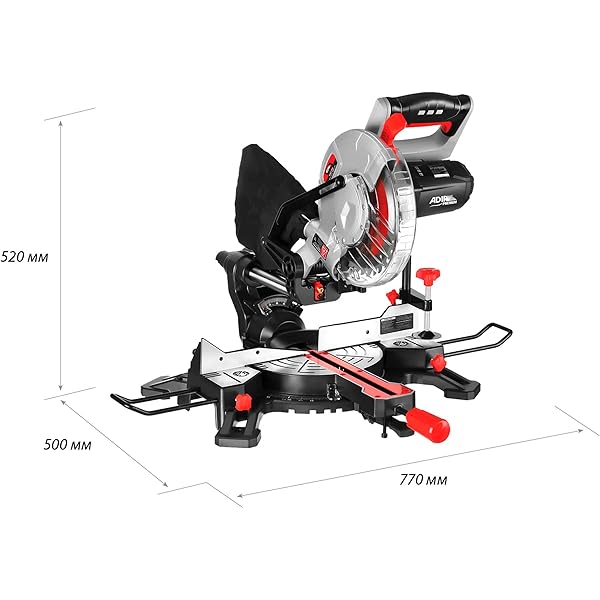 Premium Sierra De Inglete Telescopica 10'' Con Laser Negro 11566