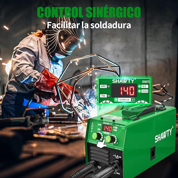 Juego De Soldadora Inversora Portatil, MIG MMA TIG 3 En 1,LCD 140A 110V, Control De Alimentación De Alambre, IGBT Soldadora Inversora Para Soldadura Industrial, Mantenimiento Doméstico