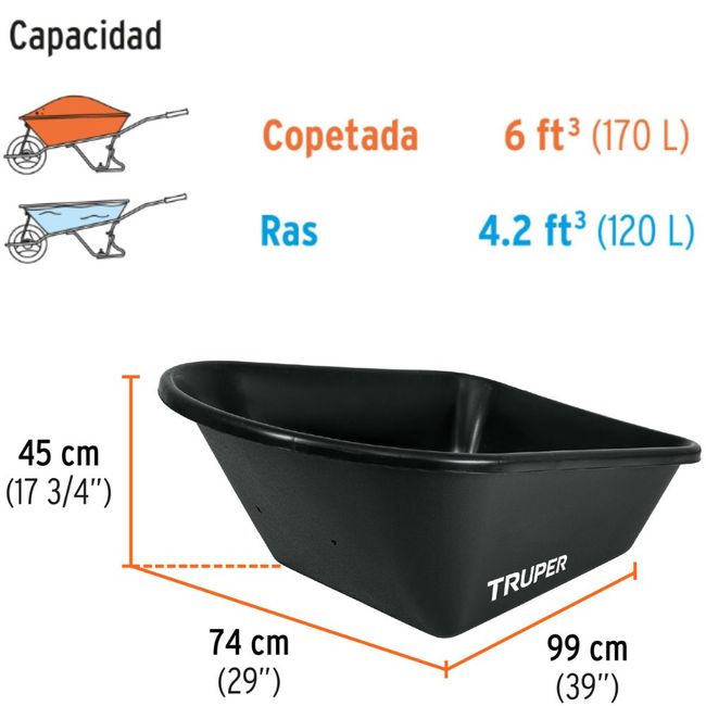Combo carretilla tolva , herramientas para Jardín 8 piezas