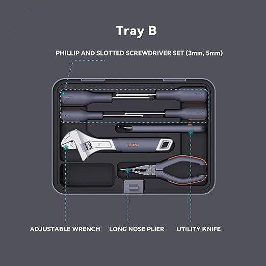 Kit de herramientas de reparación del hogar Juego de 97 piezas